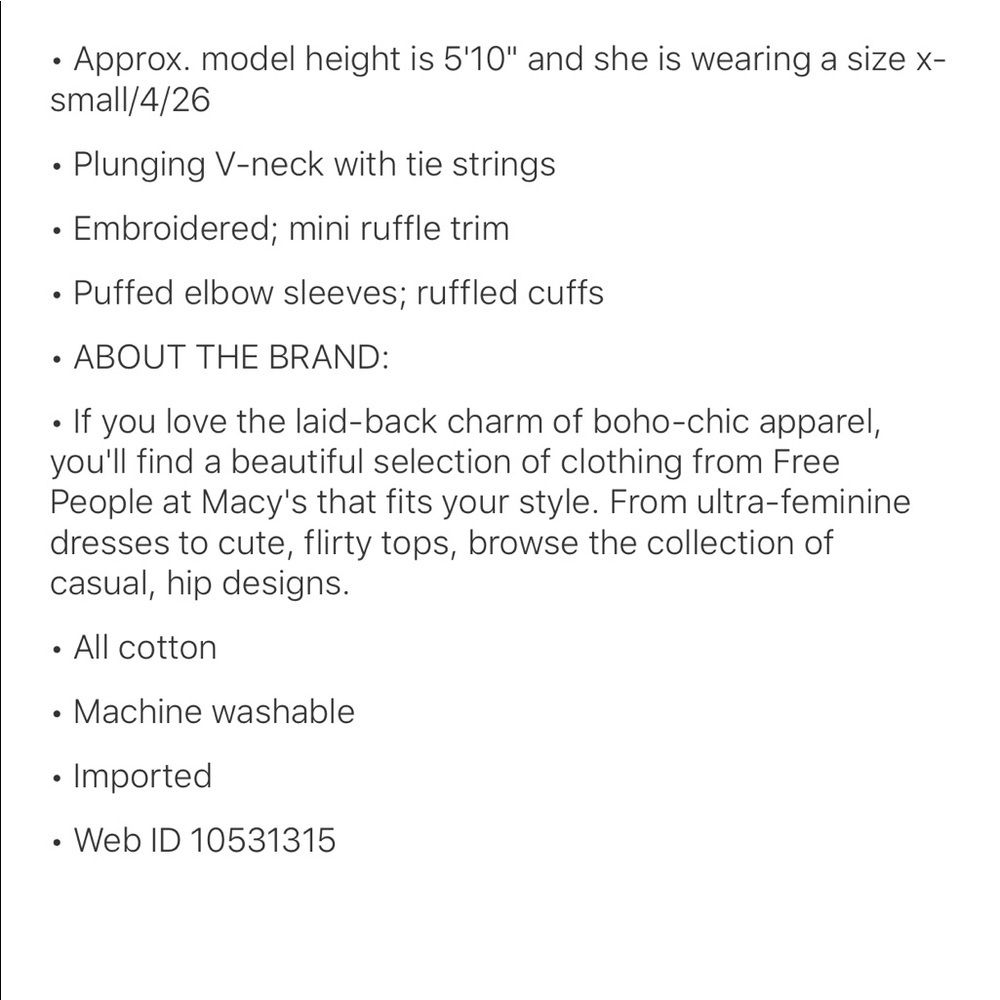 Free People Tallulah Embroidered Top - Picture 8 of 9